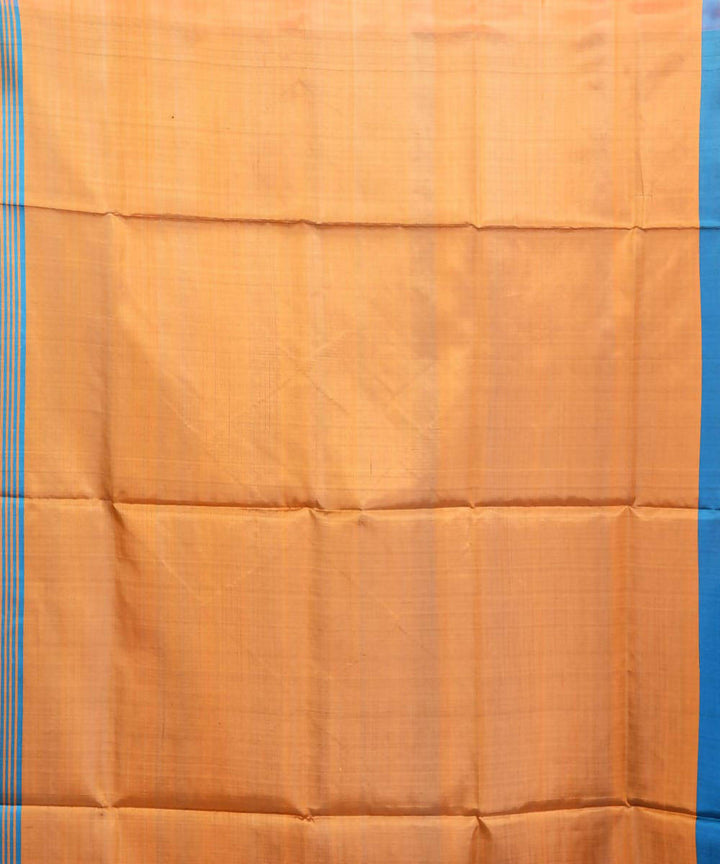 Resham shilpi cyan blue bengal silk saree with handwoven design