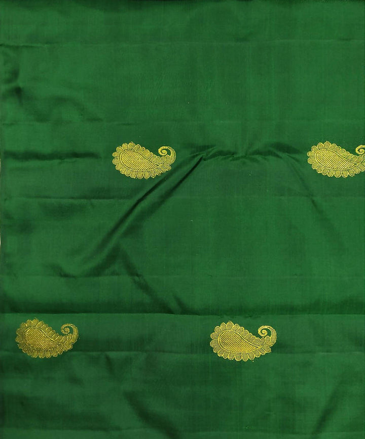 Pink and green handloom partly kanchi silk saree