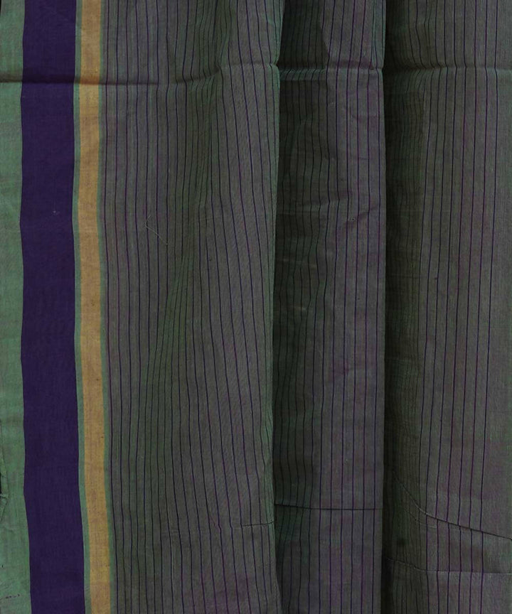 Grey Cotton Handwoven mangalagiri saree