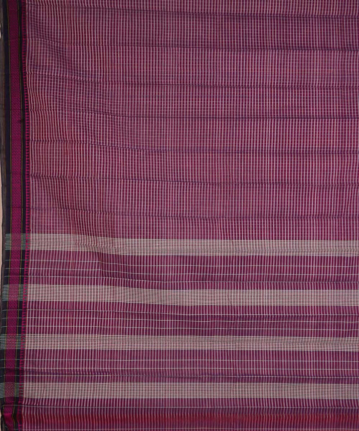 Lavender handwoven cotton narayanpet saree