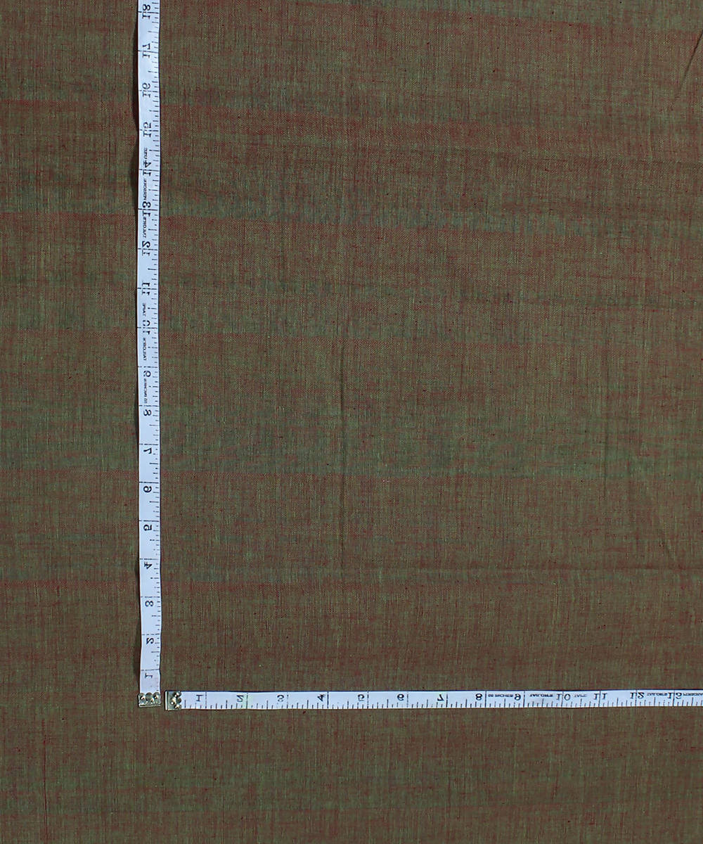0.3m Brown aquaHandloom Cotton Fabric
