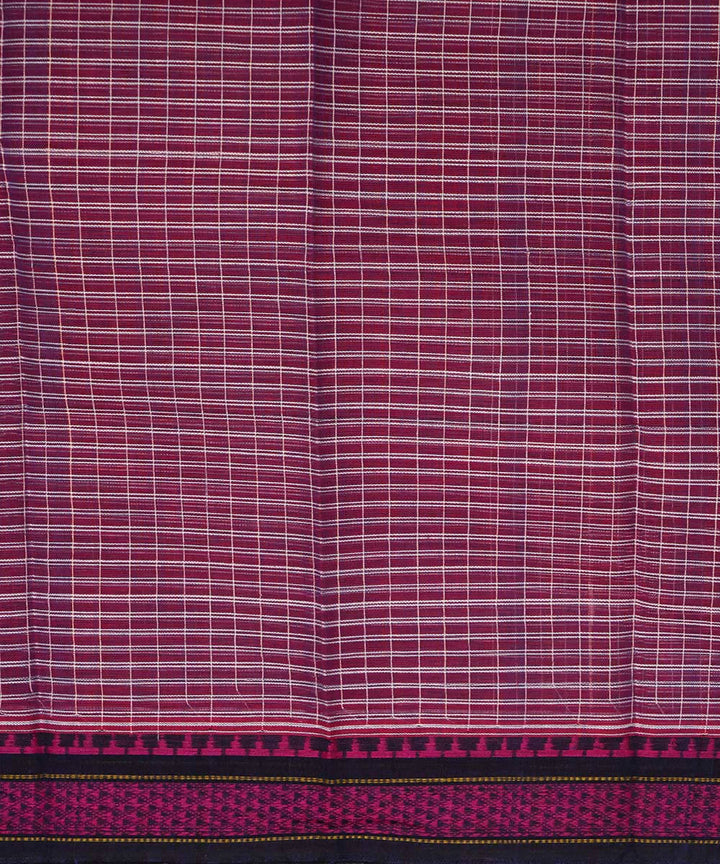 Lavender handwoven cotton narayanpet saree
