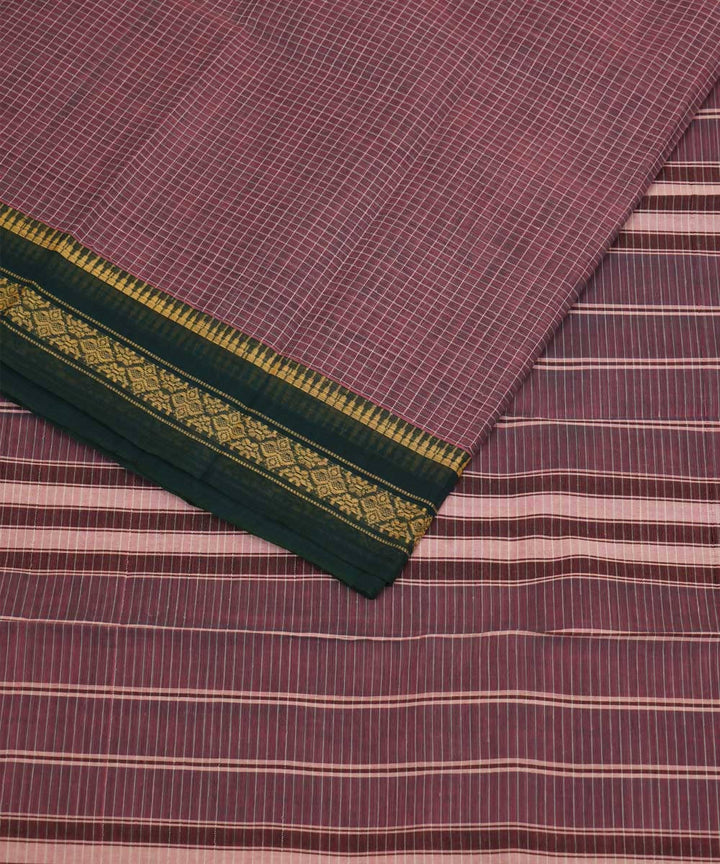 Light lavender handwoven cotton narayanpet saree