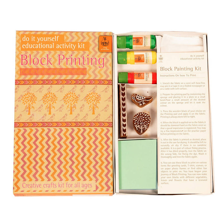 Handmade DIY Educational Wooden Block Printing Kit