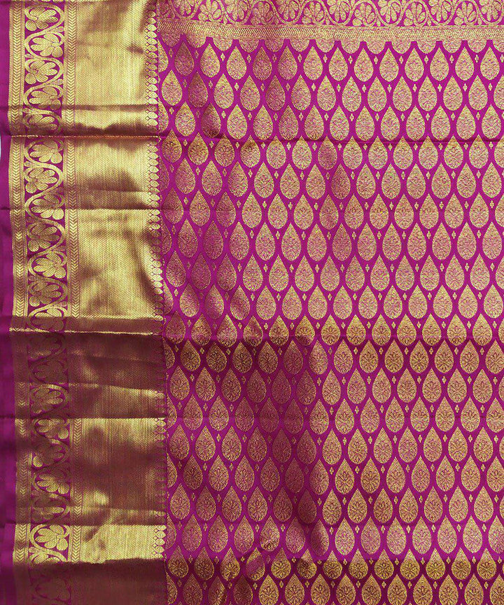 Light pink handloom kanjeevaram bridal silk saree