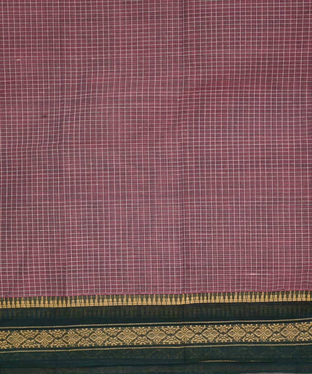 Light lavender handwoven cotton narayanpet saree