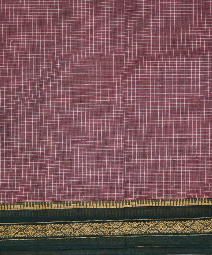 Light lavender handwoven cotton narayanpet saree