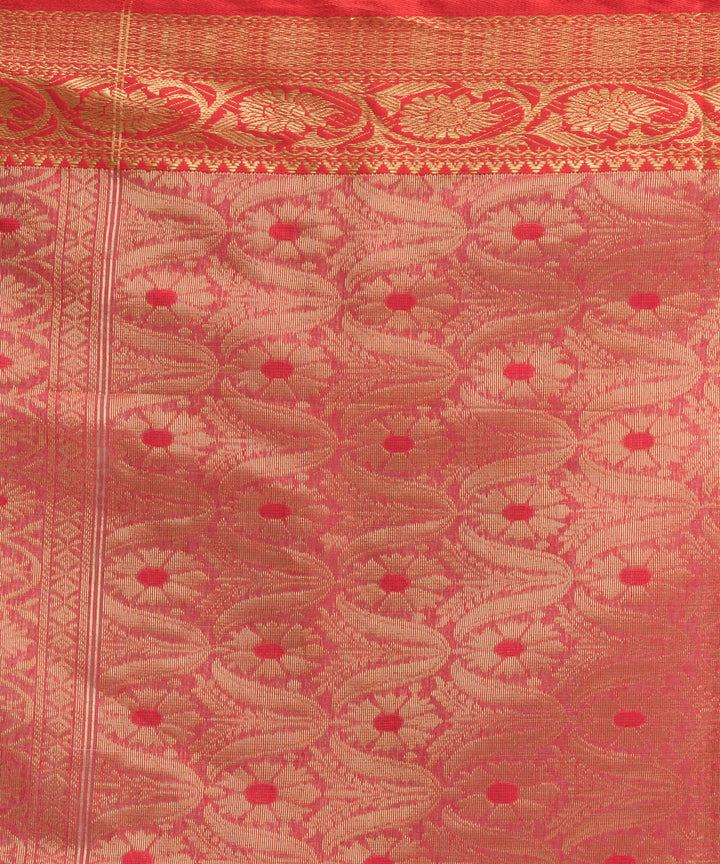 White bengal Handwoven Silk Tangail Saree