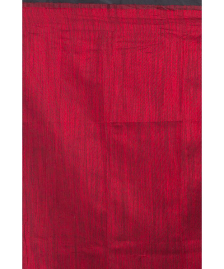 Maroon beige handwoven bengal silk jamdani saree
