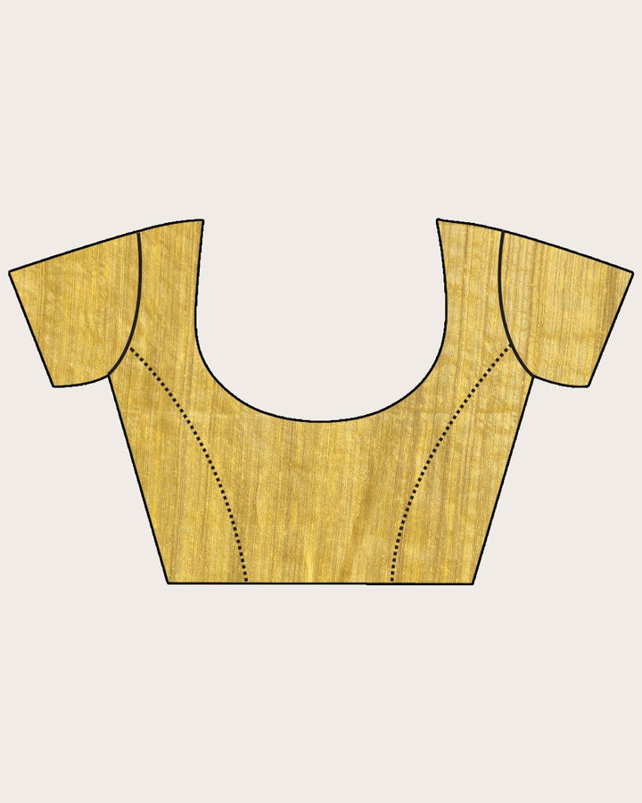 Yellow handloom resham and matka silk jamdani saree