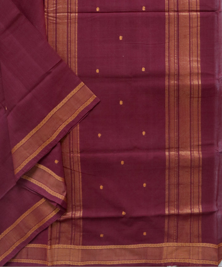 Maroon handwoven cotton rajahmundry saree