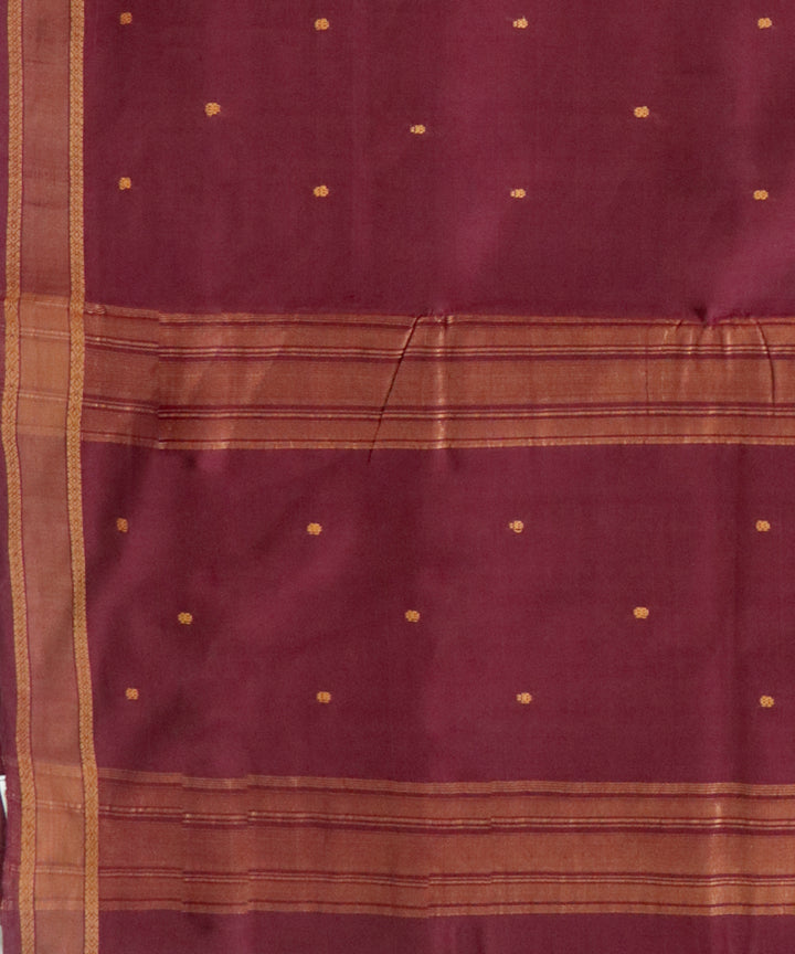 Maroon handwoven cotton rajahmundry saree