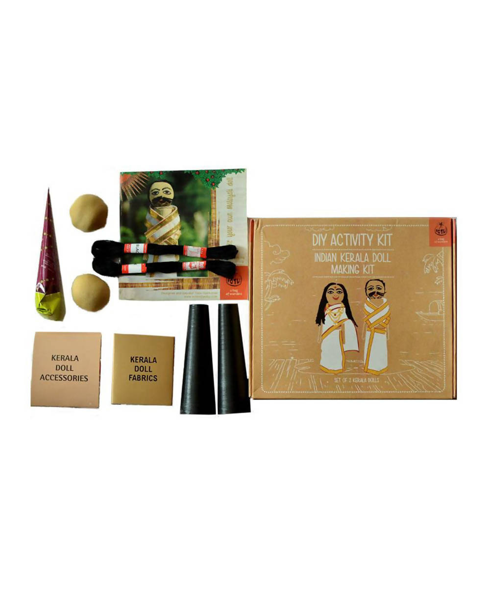 DIY Indian Doll Making Craft Kit (Dolls of Kerala)Set of 2