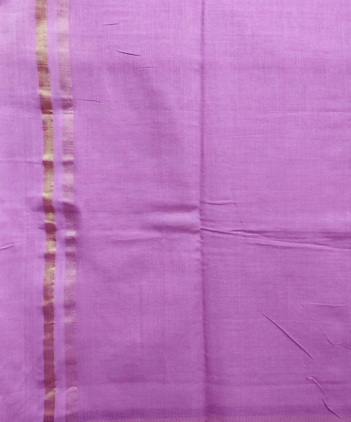 Mauve handloom handspun cotton saree
