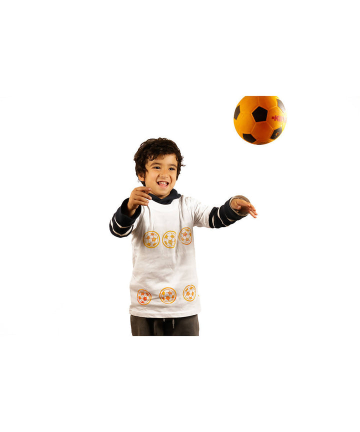 Handmade Wood Block with Yellow Football Print DIY T-Shirt Craft Kit