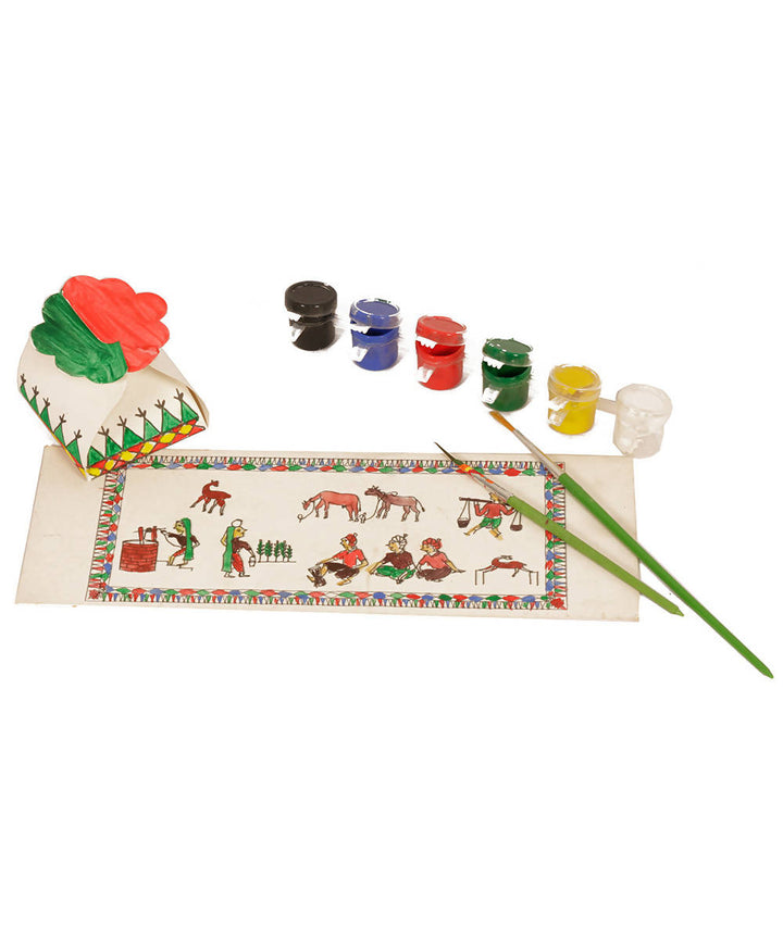 Handmade DIY Educational Colouring Kit Pithora Painting of Gujarat