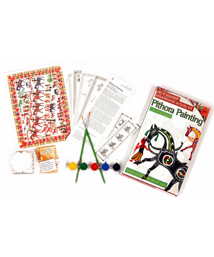 Handmade DIY Educational Colouring Kit Pithora Painting of Gujarat