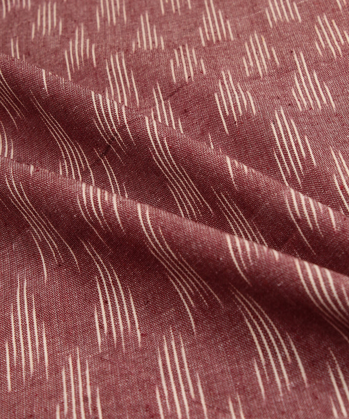 Brown handwoven cotton pochampally ikat fabric