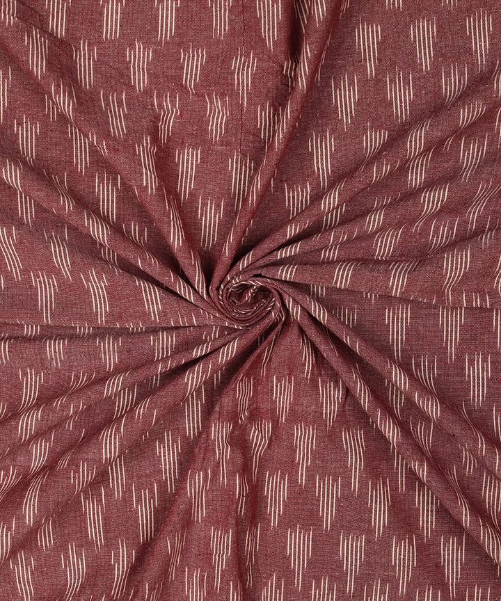 Brown handwoven cotton pochampally ikat fabric