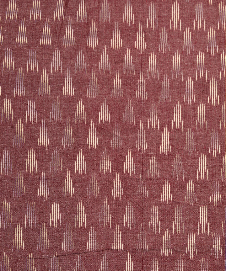 Brown handwoven cotton pochampally ikat fabric