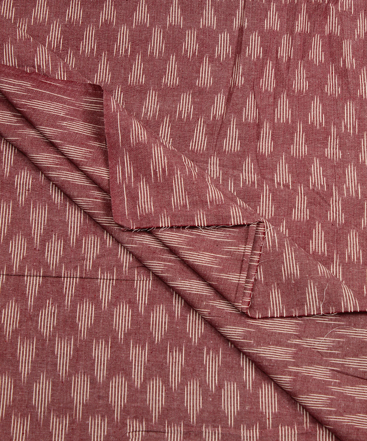 Brown handwoven cotton pochampally ikat fabric