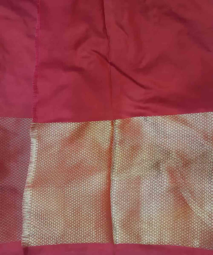Dark green with red handwoven ikkat silk pochampally saree