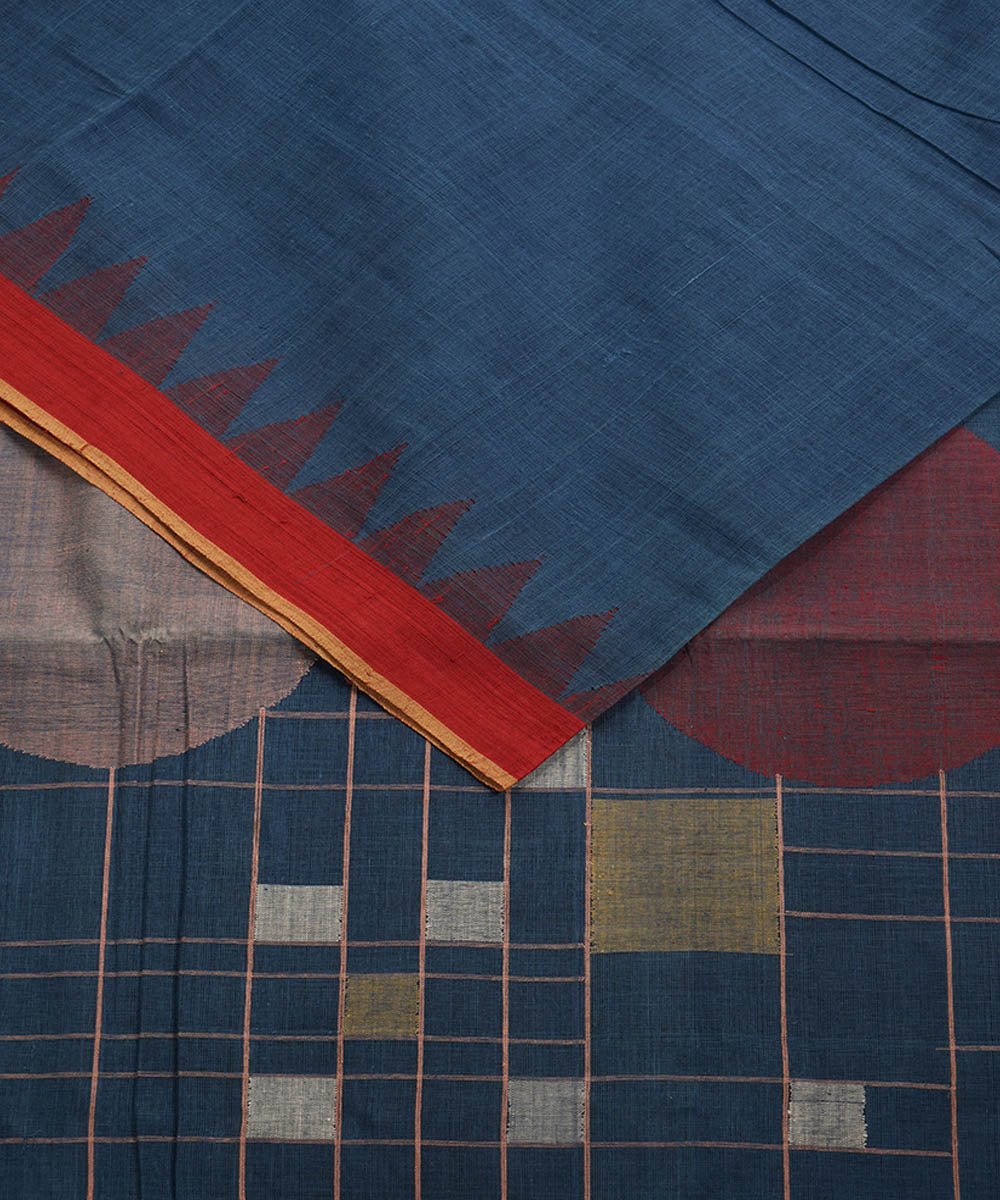 Green - Handloom Cotton Buti Srikakulam Jamdani Saree 05