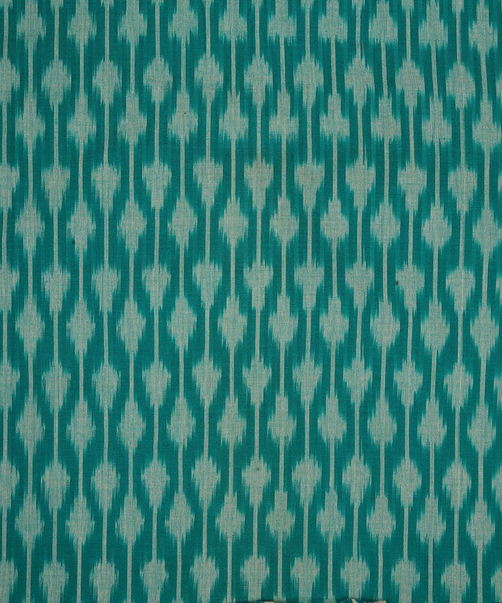 Light green handloom single ikat cotton pochampally fabric