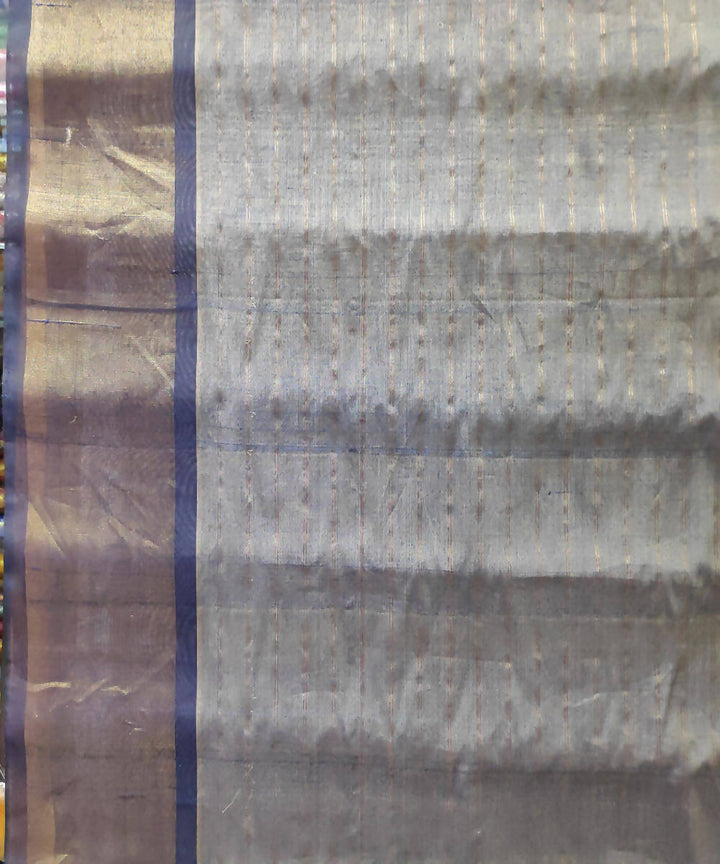 grey Handwoven Uppada Cotton Silk Saree