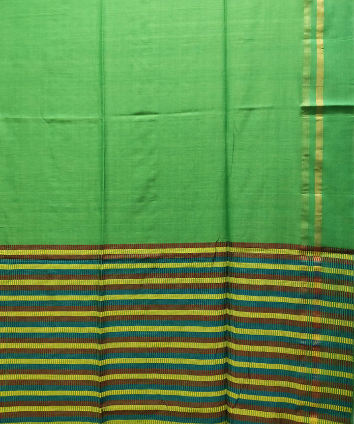 Light green handloom handspun cotton saree