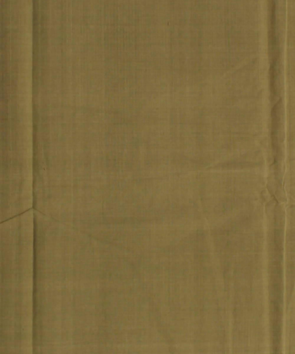 0.7m Khaki Brown Mangalgiri Handloom Cotton Fabric