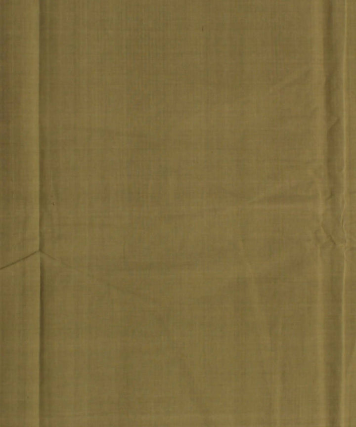 0.7m Khaki Brown Mangalgiri Handloom Cotton Fabric