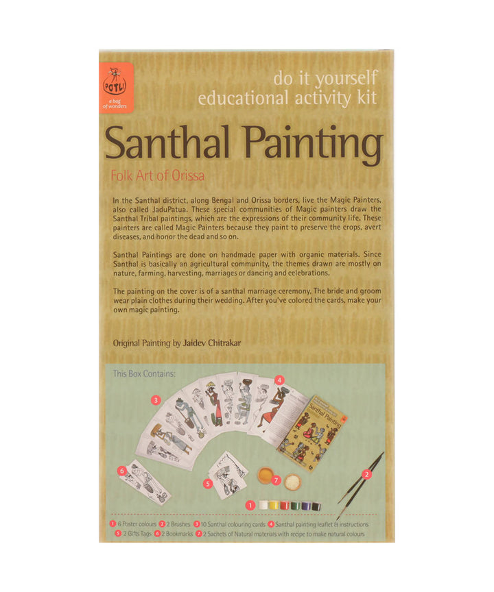 Handmade DIY Educational Colouring Kit Santhal Painting of Odisha