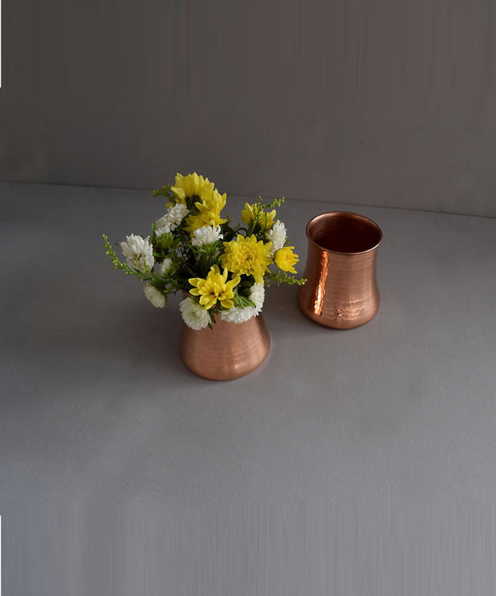 Handmade copper rosa vase