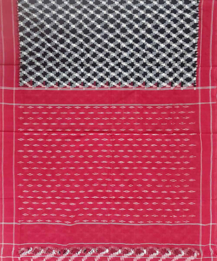 Cool black with white handloom cotton ikat pochampally saree