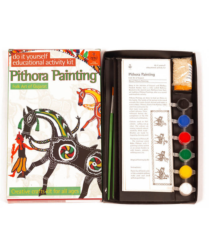 Handmade DIY Educational Colouring Kit Pithora Painting of Gujarat