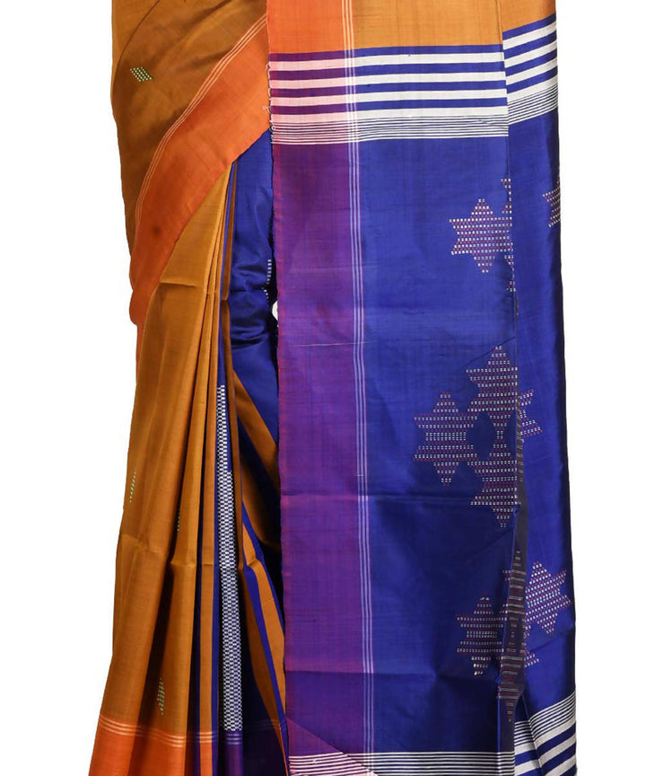 Resham shilpi yellow bengal silk saree with handwoven design