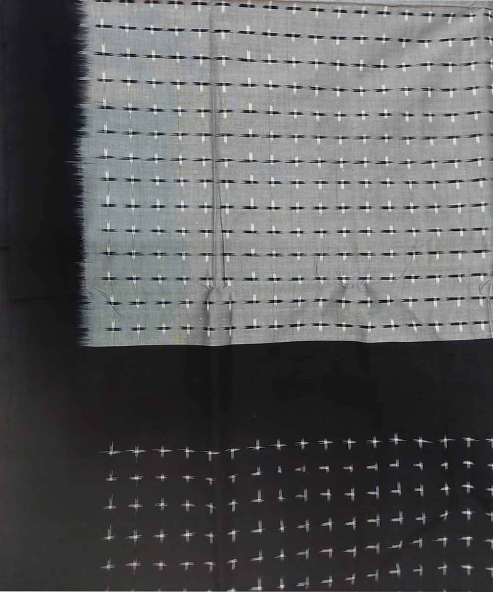 Grey handloom cotton ikat pochampally saree