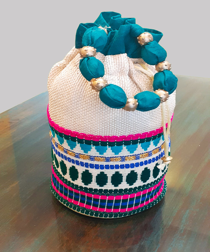 Embroidered Cotton Potli Bags (Set of 2)