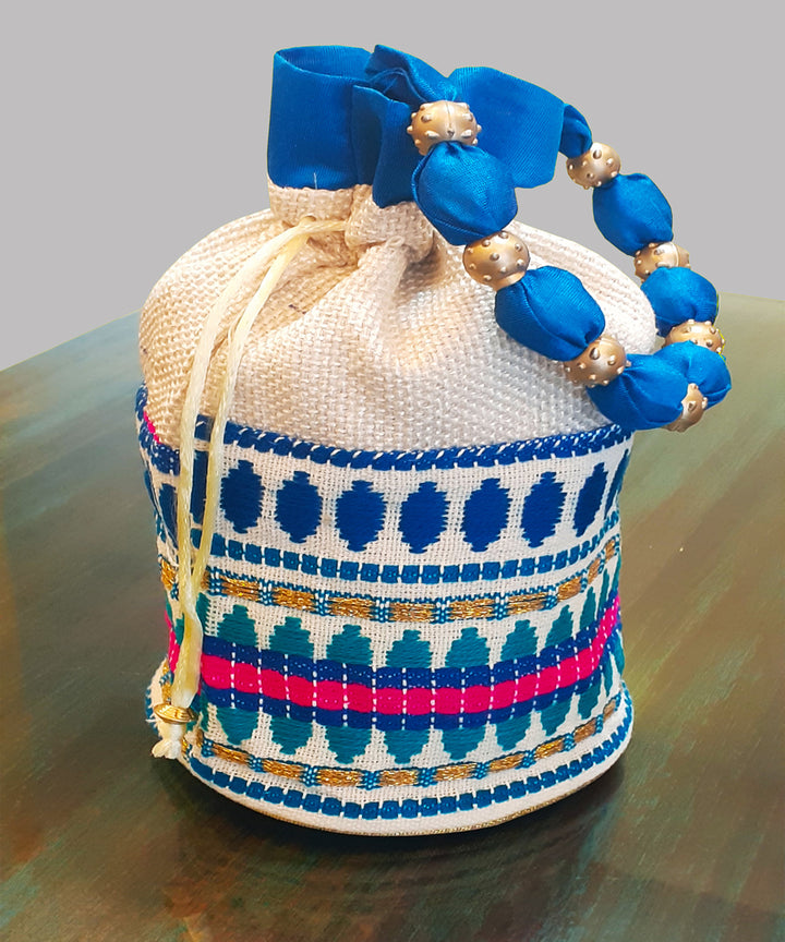 Embroidered Cotton Potli Bags (Set of 2)