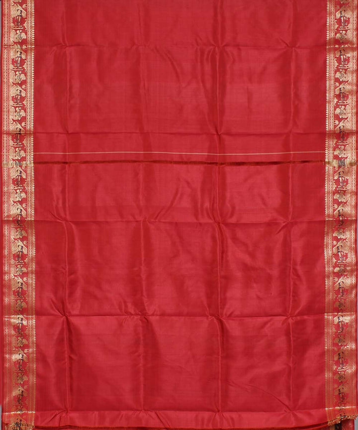 Pink double shaded handloom silk baluchari saree