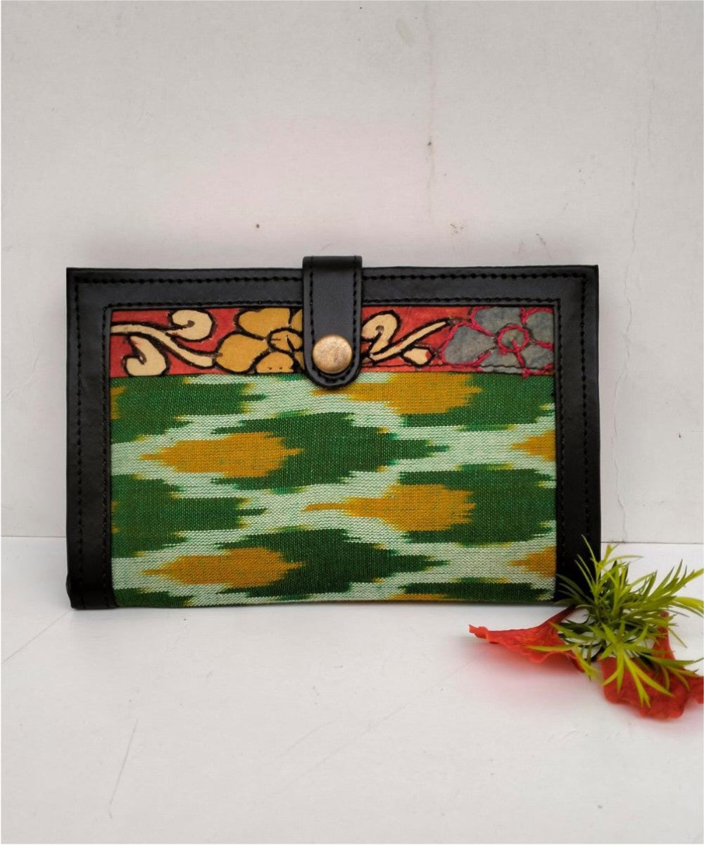 Handpainted Kalamkari Natural Dyed Ghicha Silk Clutch / Wallet 17