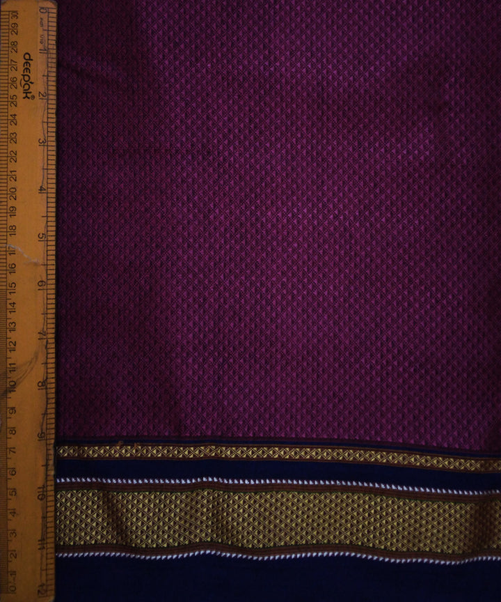 Pink handwoven cotton art silk khana blouse fabric