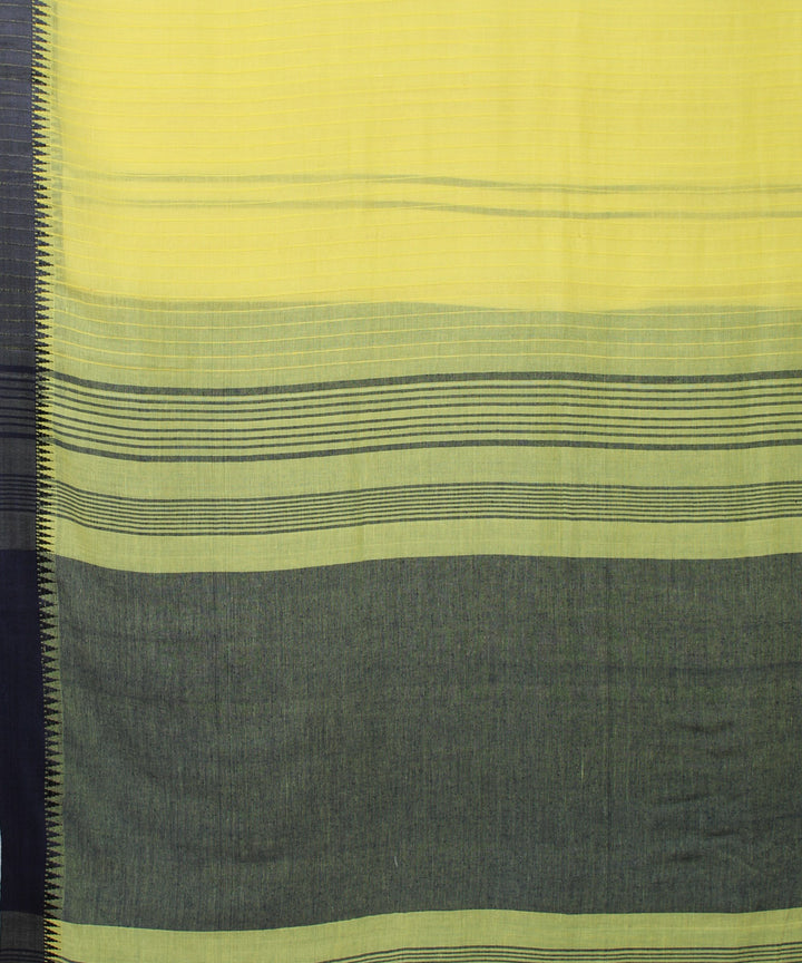 Yellow handwoven cotton saree