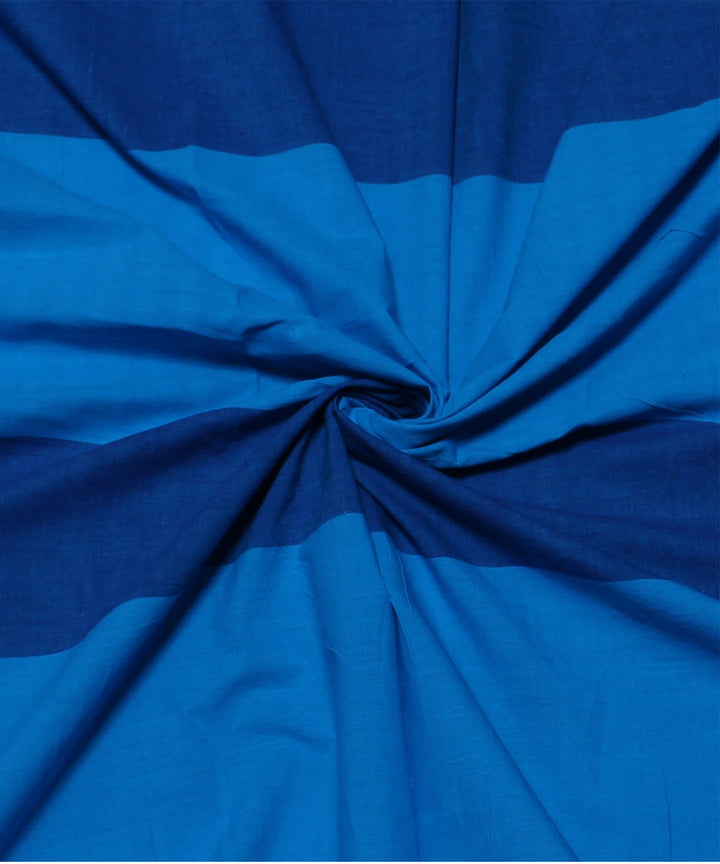 2.5m Dark blue handwoven cotton broad stripe kurta material