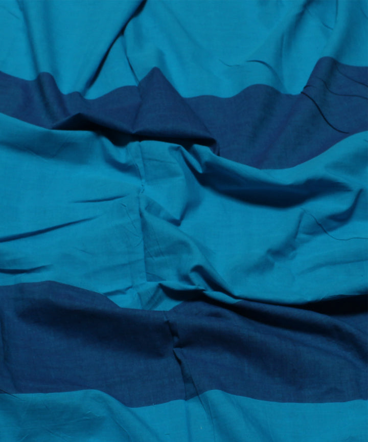 2.5m Dark blue handwoven cotton broad stripe kurta material