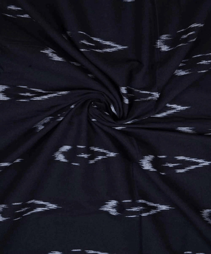 Charcoal black handwoven ikat pochampally cotton fabrics