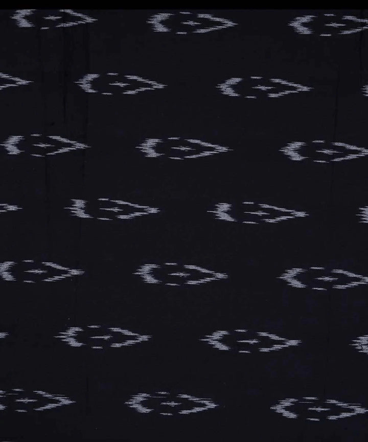Charcoal black handwoven ikat pochampally cotton fabrics
