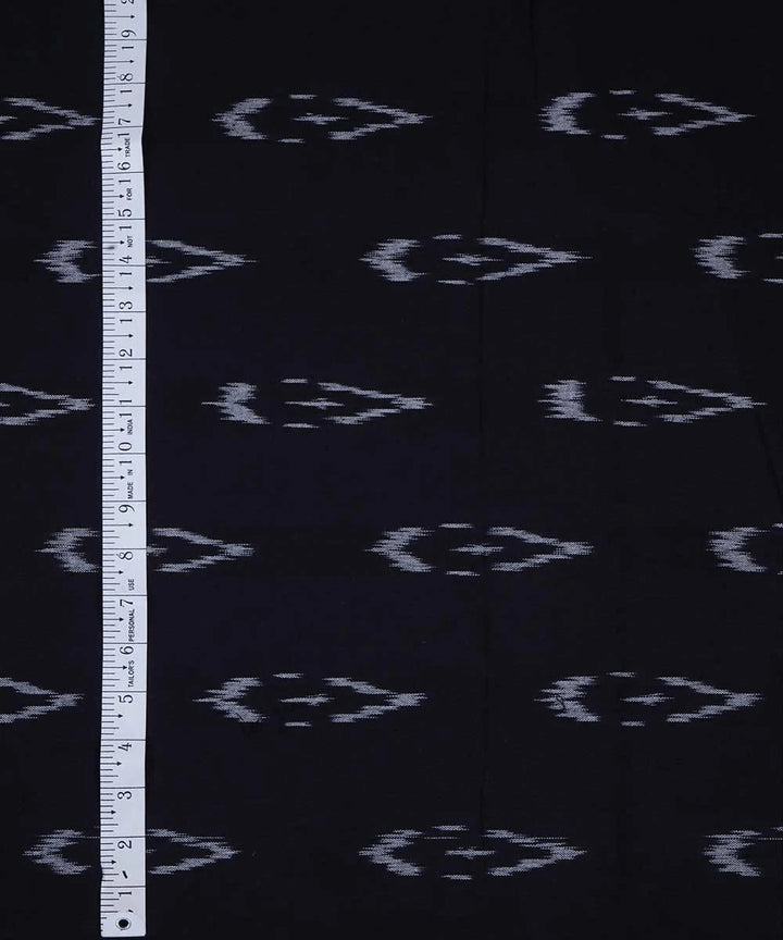 Charcoal black handwoven ikat pochampally cotton fabrics