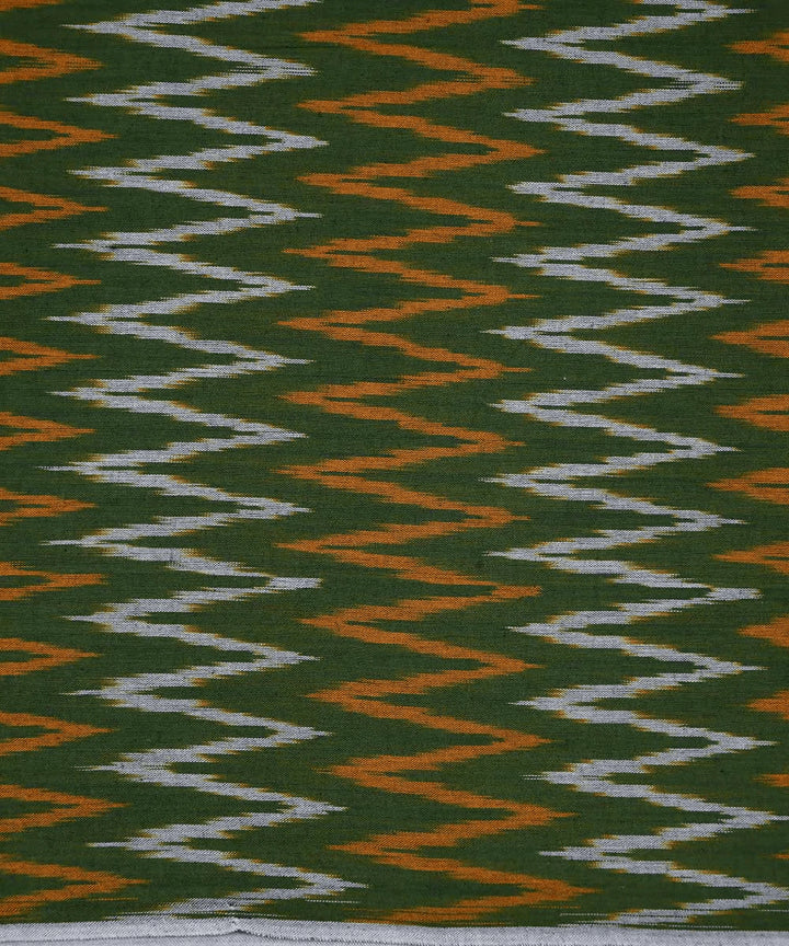 Moss green handwoven cotton ikat pochampally kurta material